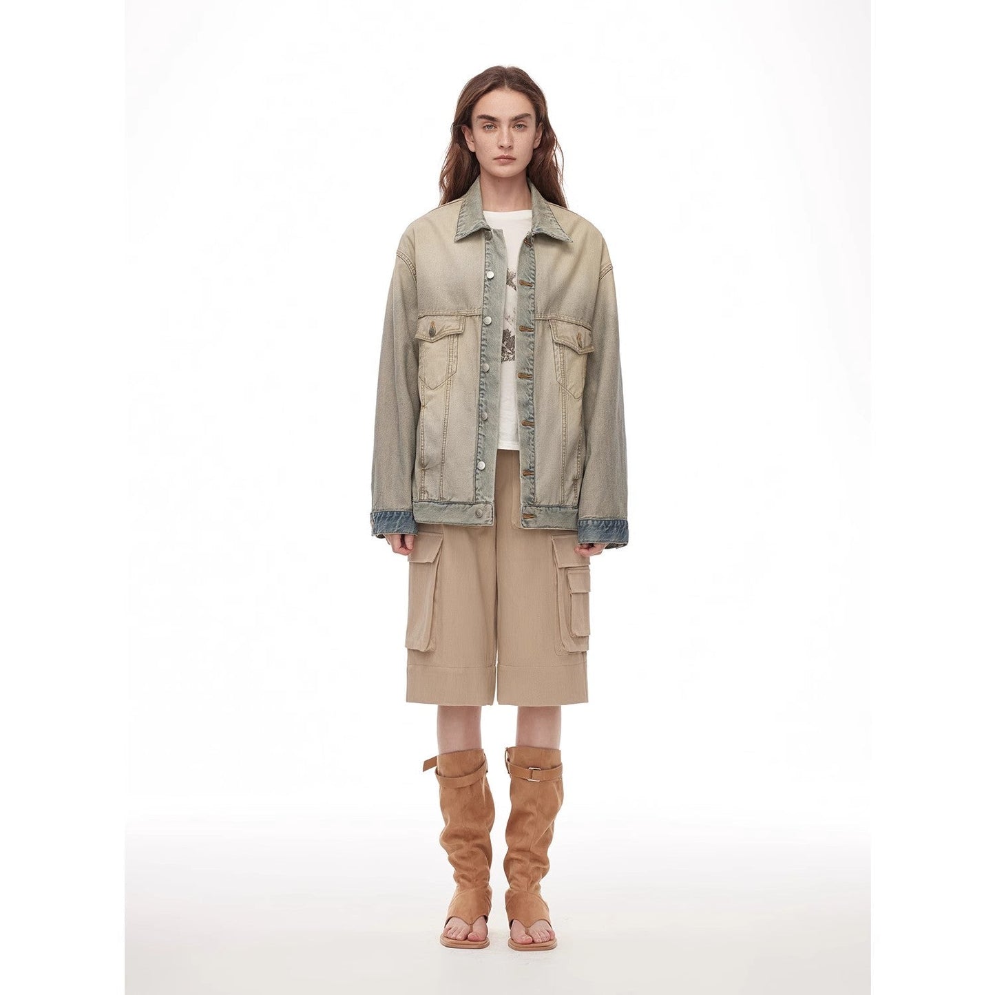 "Kamen Rider" Stylish and Versatile Vintage Handcrafted Distressed Reversible Denim Jacket-1