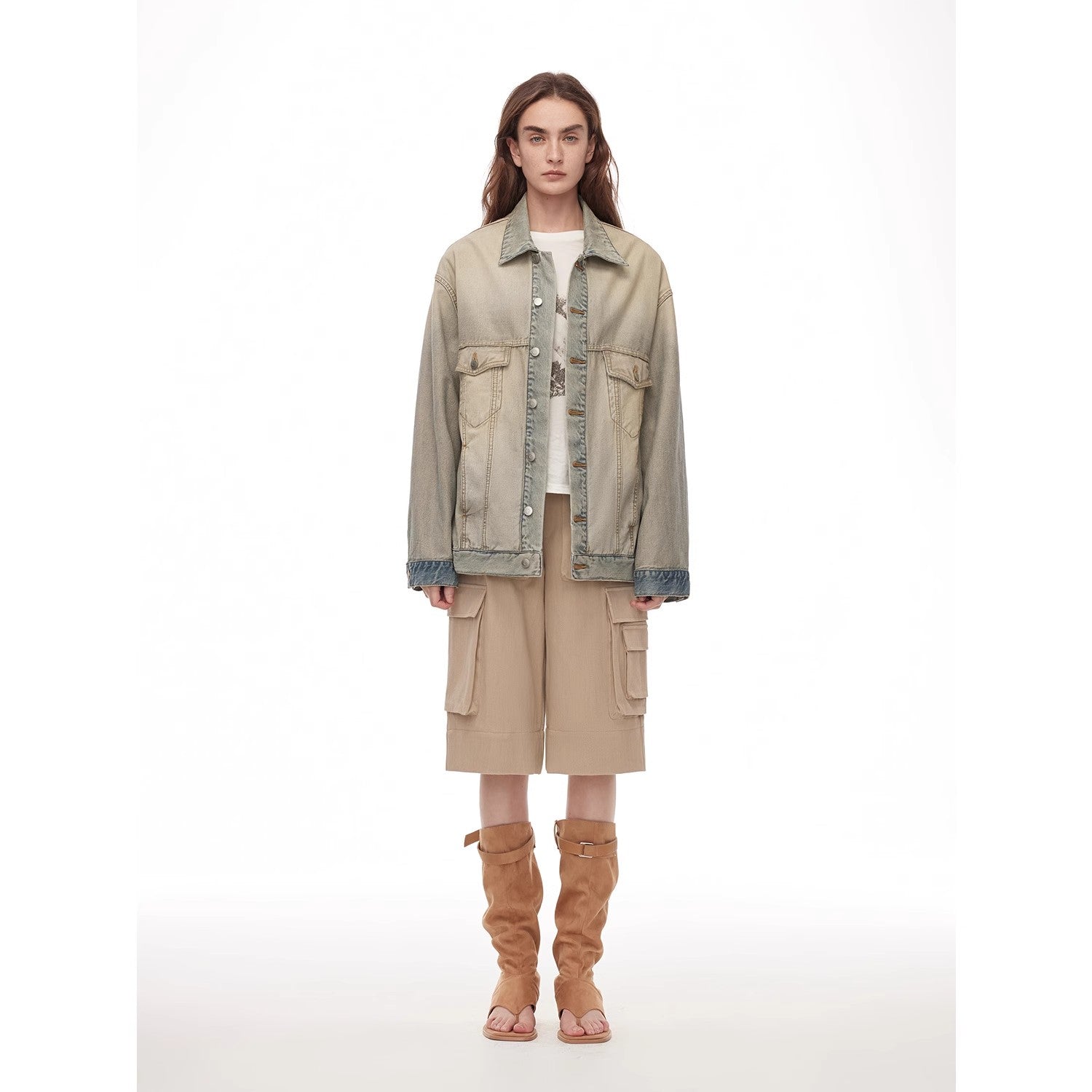 "Kamen Rider" Stylish and Versatile Vintage Handcrafted Distressed Reversible Denim Jacket-1